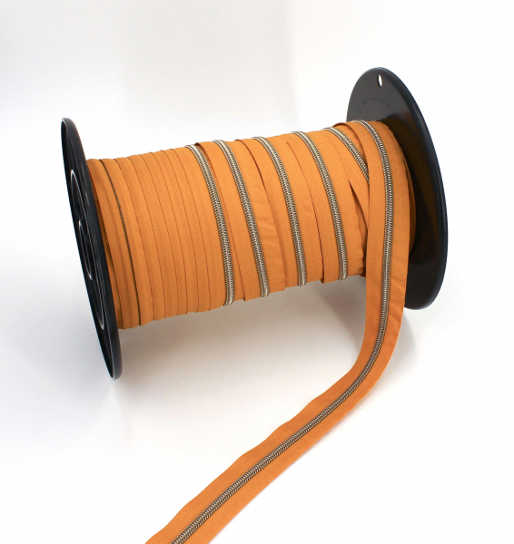 Reißverschluss endlos, metallisiert senf/messing-antik (1m)